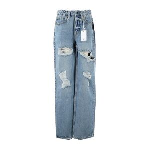 Good American Blue Boyfriend Jeans
